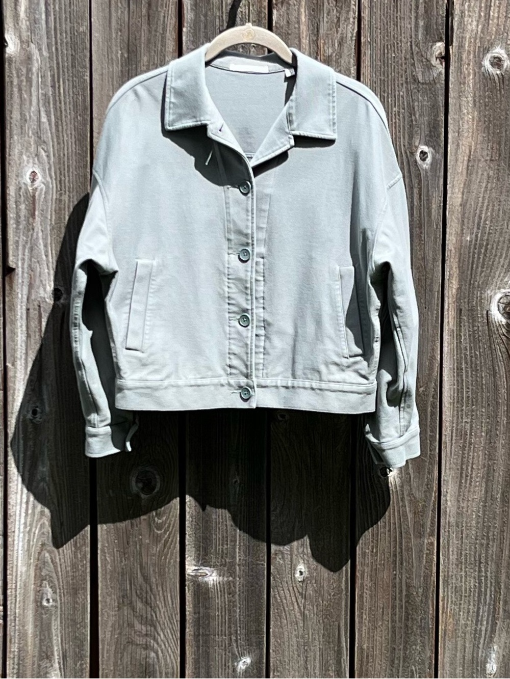 Green cropped jacket size small